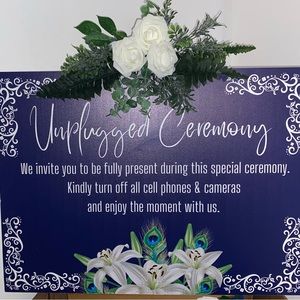 Unplugged wedding sign